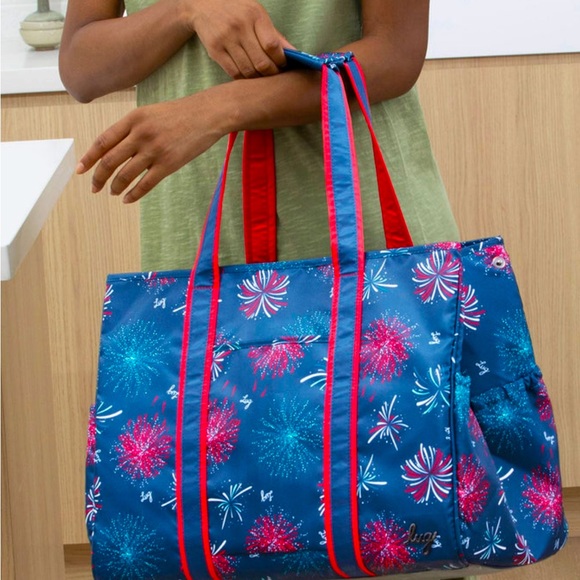 NWT: LUG ROVER XL CARRY-ALL TOTE-FIREWORK NAVY - Picture 6 of 7